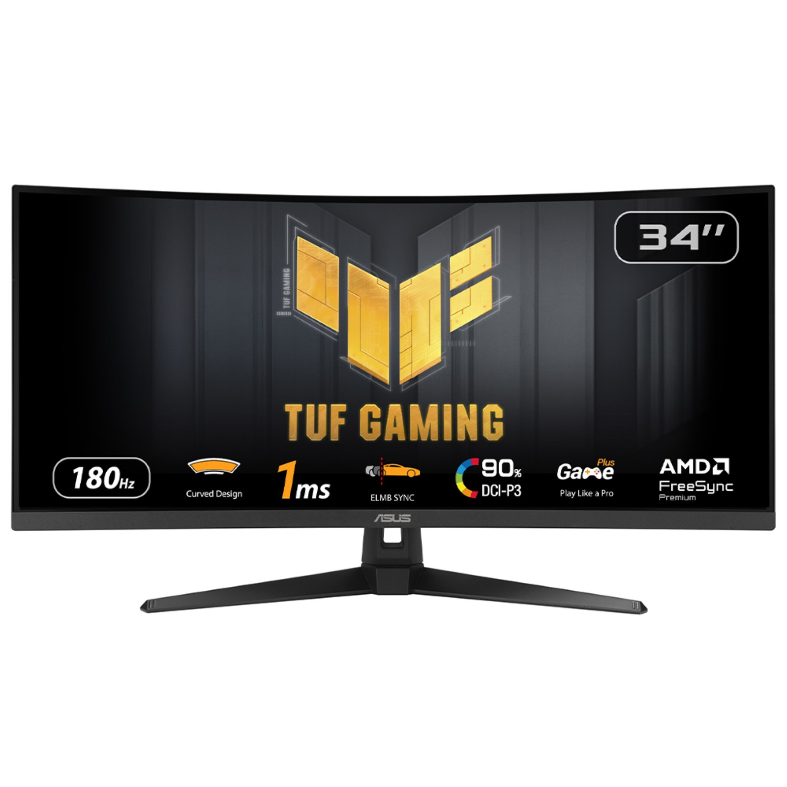 Asus Tuf Gaming Vg34Vq3B Computer  Monitor 86.4 Cm (34") 3440 X  1440 Pixels Ultrawide Quad Hd Led Black
