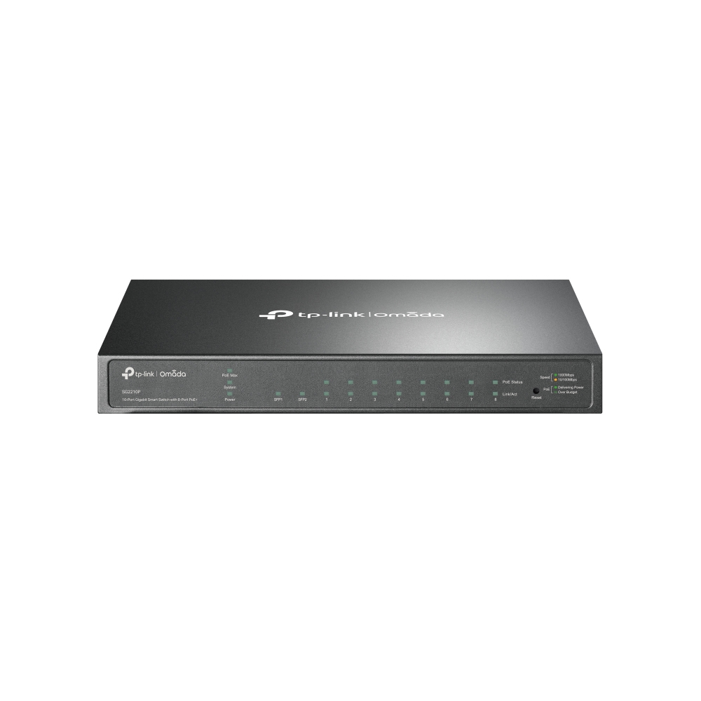 TP-Link | SG2210P | Omada Smart Switch | 8x Port | 1Gbit/s | 61W PoE