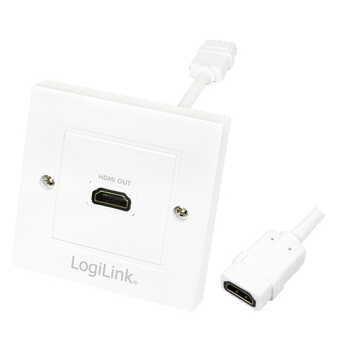 Logilink HDMI Adapter. wall socket. 1-port. white
