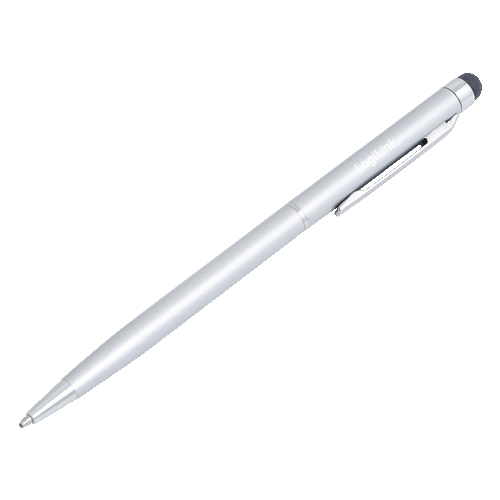 Touch Pen, with ball pen & SIM card needle, silver