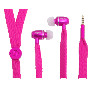 Logilink Stereo In-Ear Headset mit Mikro, 1x 3,5mm, pink