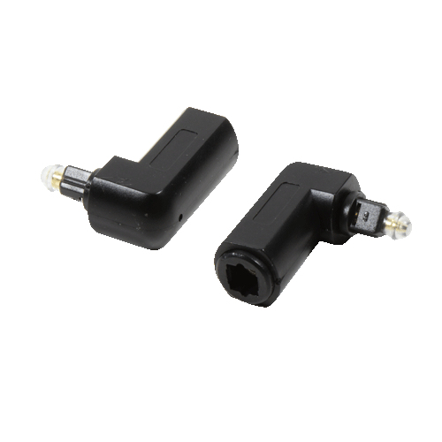 Logilink Audio adapter (90°), Toslink/M to Toslink/F, black