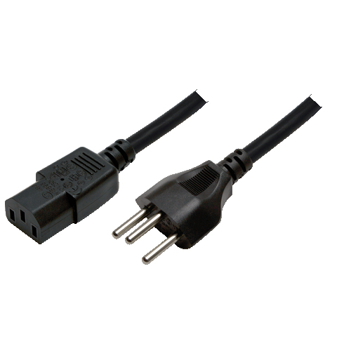 Logilink Power cable, SEV1011 (CH) to IEC C13, black, 1.8 m