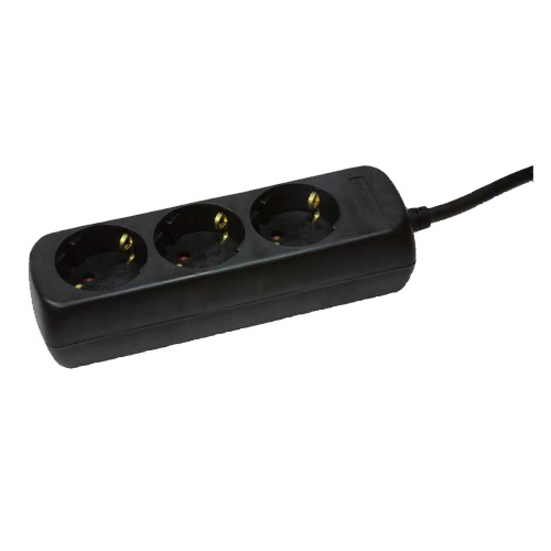 LogiLink 3-Fach Steckdosenleiste 1,5m Schwarz