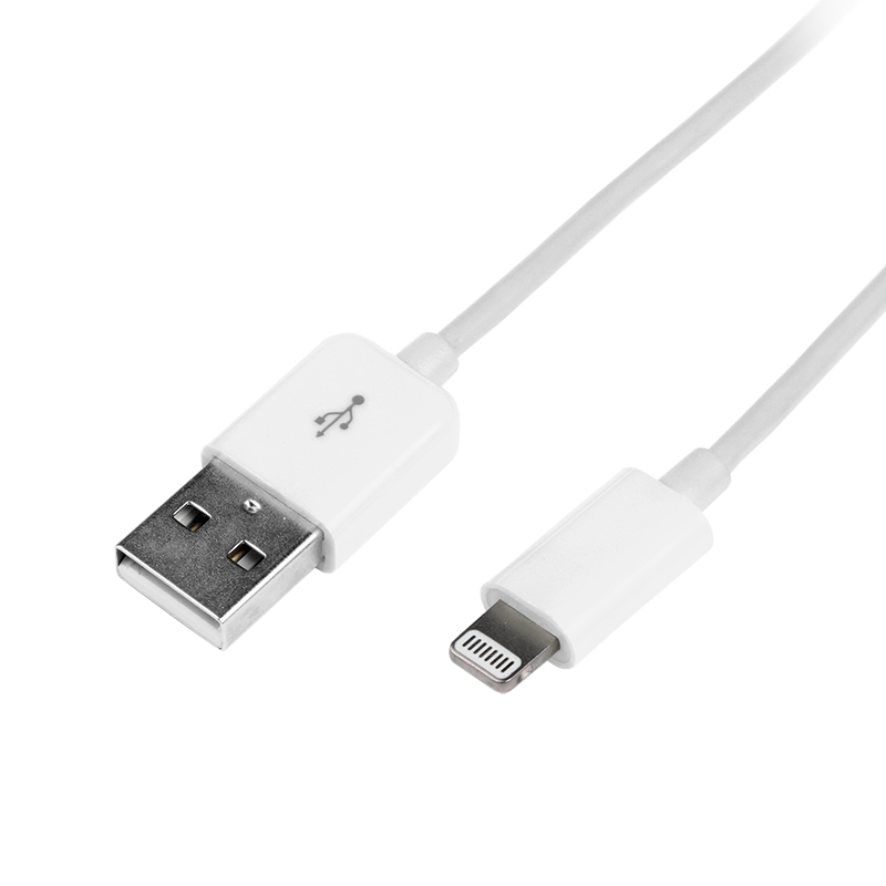 Logilink Lightning cable, Apple 8-pin/M to USB-A/M, MFI, white, 1 m