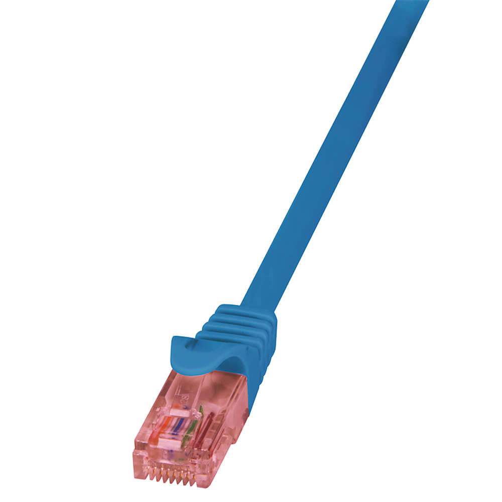 Logilink Patch Cable Cat.6 U/UTP BC blue, 0,25m PrimeLine