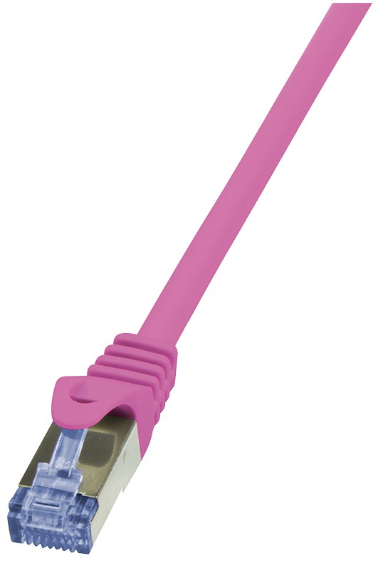 LogiLink Patchkabel, Kat. 6A, S/FTP, 5,0 m, pink geschirmt (PIMF), 4 x 2 AWG 26/7, Belegung: 1:1, Kupferader, - 1 Stck (CQ3079S)