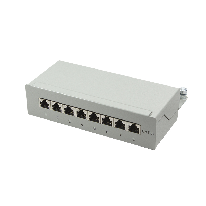 Patchpannel Desktop 8 Port Cat6A STP grey LogiLink