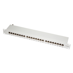 Patchpannel 19" 24 Port Cat6A STP grey Logilink