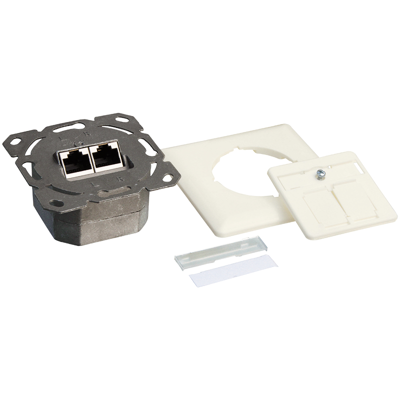 Logilink, Cat.6 Wall Outlet UP 2xRJ45