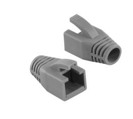 Modular RJ45 Plug Cable Boot 8mm grey, 10pcs