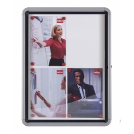 Opslagsskab glas udendørs 6xA4 hvid