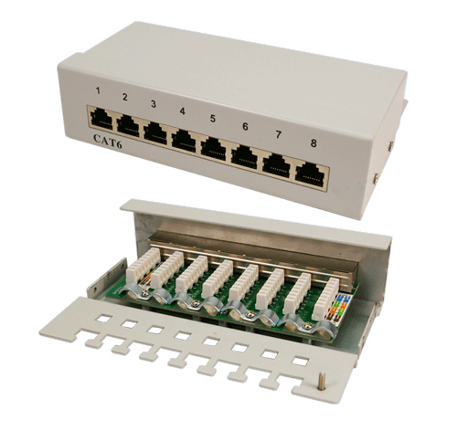 Patchpanel 8P CAT6 LogiLink gr