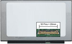 CoreParts 15,6" LCD FHD Matte 1920x1080 -350.7?216.2?3.2mm  w/o metal &bracket LED Screen, 30pins Bottom Right Connector, No Brackets, IPS,