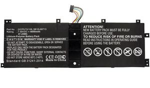 CoreParts Laptop Battery for Lenovo  37.25Wh 7.68V 4850mAh 37WH  Li-Pol 7.68V 4.85Ah IdeaPad MIIX 510 12ISK, IdeaPad Miix 510-12IKB, IdeaPad