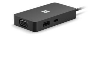 Microsoft 1E4-00003 interface hub Black Microsoft 1E4-00003, HDMI,  RJ-45, USB 3.2 Gen 1 (3.1 Gen 1) Type-C, USB 3.2 Gen 2 (3.1 Gen 2) Type-A, VGA,