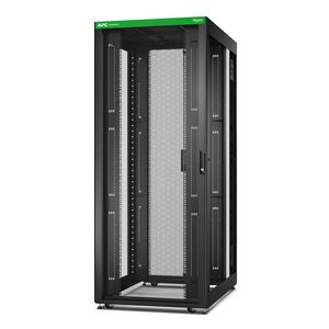 APC Easy Rack 800mm/42HE/1200mm mit Dach, Rollen, Füßen und 4 Halterungen, ohne Seitenteile, Boden, schwarz (ER8220)