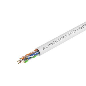 Lanview Cat6 U-UTP cable 4x2xAWG23  LSZH white, B2ca 305m