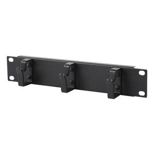 Lanview 1U 10" CABLE MANAGEMENT  PANEL, 3 pcs. HOOK BLACK