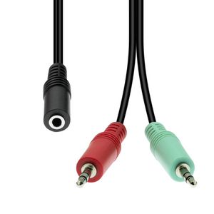 ProXtend 4-Pin to 2x 3-Pin Cable F-M  Black 40cm