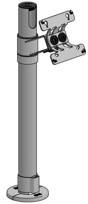 Ergonomic Solutions SpacePole Arc VESA 75/100  Pole Mount, 500mm Pole  -BLACK-
