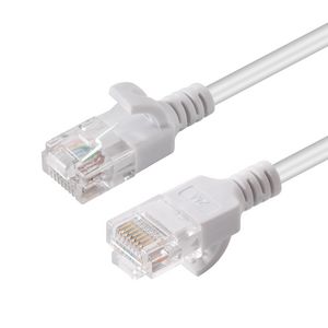 MicroConnect U/UTP CAT6 0.15M White Slim Unshielded Network Cable, PVC, 4x2xAWG 30/7 CU, OD : 3.6mm
