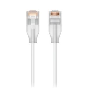 Ubiquiti Nano-thin patch cable with  2.5 GbE support designed to  show Etherlighting effects.