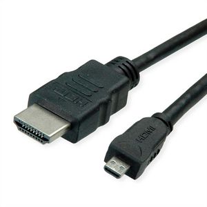 ROLINE GREEN HDMI High Speed Kabel mit Ethernet, HDMI ST - Micro HDMI ST, 2 m