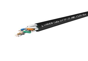 Lanview Cat6a U-FTP 4x2xAWG23 LSZH  black 305m, Dca