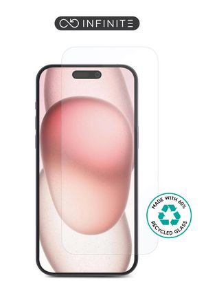 eSTUFF INFINITE (GRS) iPhone 16  Plus/15 Plus Screen  Protector. Clear Tempered Glass. Titan Shield. 10 pcs BULK pack