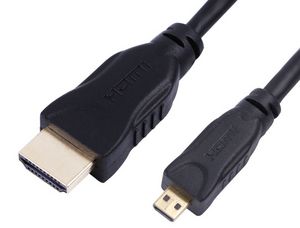 MicroConnect 4K HDMI A-D cable, 5m Gold plated connector with  ethernet & double shielding. 4K@60Hz