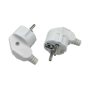 MicroConnect Angled schuko power plug,  White, 16A 250V