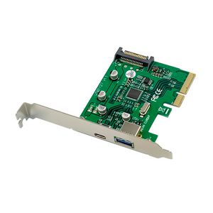 MicroConnect 1 x USB 3.1 Type C+A, PCIe Chipset : ASMEDIA1142 Add one  USB-C ports and one USB Type A port to your computer through a PCIe slot