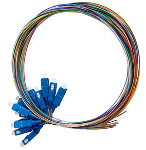 Lanview Pigtail SC/UPC 9/125 OS2  G657A1, 0.9mm, 2meters  PVC(Grade C)  Easy strip 12 colors 12pcs/pack Fibre Patch Cable