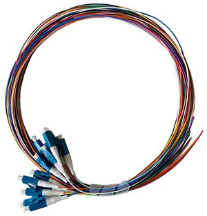 Lanview Pigtail LC/UPC 9/125 OS2,  0.9mm, 1.5meters LSZH(Grade  C) Tight Buffer 12 colors 12pcs/pack Fibre Patch Cable