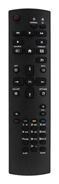 iiyama RC REMOTEV09 for  L40/42/46/52/81/82/X73/G80/LHx x54/75/65/39AS/LH10551 (current models)