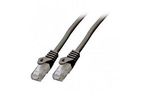 Mercodan Patch cable KAT6 UTP, Black,  10m, Halogen-free, 2x4xAWG24  LSZH, Polybag, CCA