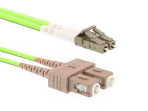 Mercodan Fiber patch cable LC-SC OM5  2.0m, 50/125, multimode,  Duplex, Green, 2.0mm, LSZH Halogen-free