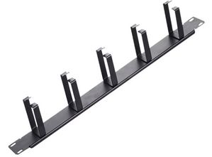 MicroConnect Cable Management 19" 1U D-rings Black With mounting screws