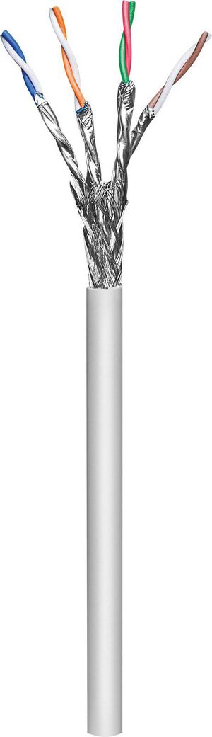 MicroConnect S/FTP CAT6a 100m Grey, LSZH Stranded, AWG 26/7, CU Non-terminated flexible data-/patchcable for indoor using