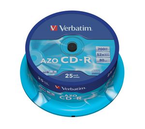 Verbatim AZO CD-R 52X 700MB Crystal 25 Pack