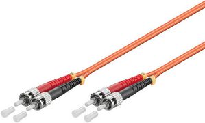 MicroConnect ST/UPC-ST/UPC 0.5m OM2 Fibre  Patch Cable MM Duplex LSZH  OD: 2mm, 0.3dB Orange