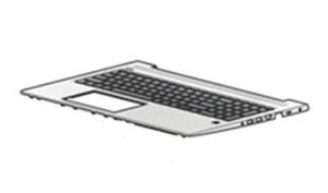 HP Top Cover W/Kb Cp Bel L45091-A41, Housing base +  keyboard, Belgian, HP, ProBook 450 G6