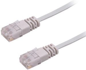MicroConnect U/UTP CAT6 1M Grey Flat Unshielded Network Cable, PVC, 4x2xAWG 32/7 CU