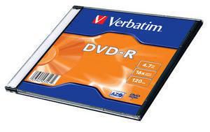 Verbatim DVD-R AZO 4.7GB 16X SINGLE SC  MATT SILVER SURFACE DVD-R  Matt Silver, DVD-R, slimcase, 4.7 GB