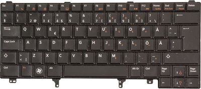 Dell Keyboard, Swedish/Finnish, 84  Keys, Black, Expanded Memory  Specification Non Backlit.
