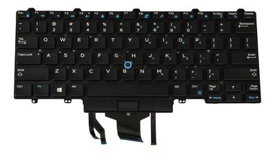 Dell Backlit keyboard for Latitude  laptops, 82 keys, English-US  layout Dual Pointing