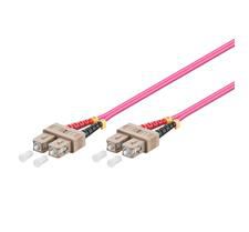 MicroConnect SC/UPC-SC/UPC 1m  OM4 Fibre  Patch Cable MM Duplex LSZH  OD: 2mm, 0.3dB Erica Violet