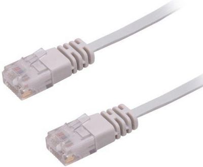 MicroConnect U/UTP CAT6 5M Grey Flat Unshielded Network Cable, PVC, 4x2xAWG 32/7 CU