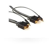 MicroConnect SVGA HD15 5m M-F. 3.5MM 2X 3.5MM 30CM & 30CM M-M